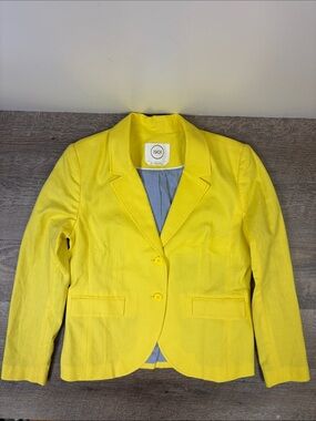 1901 Petite Bright Yellow Tailored Blazer Jacket Size 10P
